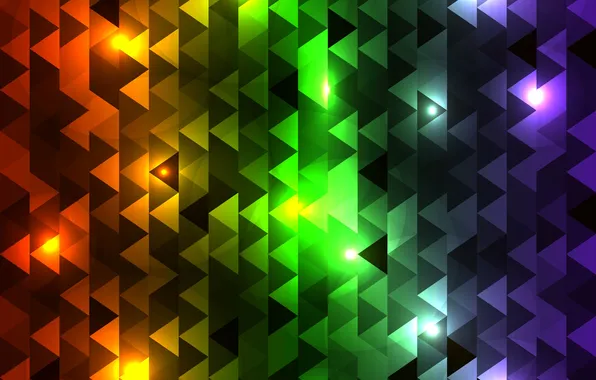 Картинка абстракция, треугольники, разноцветные