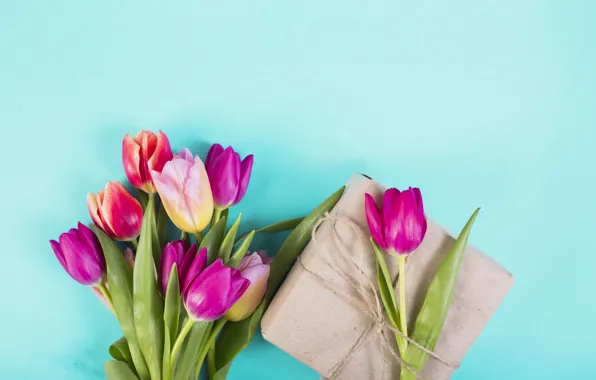 Картинка цветы, colorful, тюльпаны, розовые, pink, flowers, tulips, spring