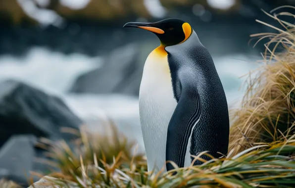 Bird, pose, imperial penguin
