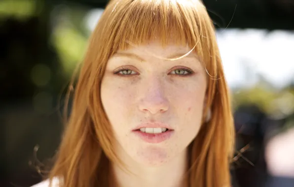 Girl, woman, bokeh, face, redhead, female, freckles, Meghan Mooberry