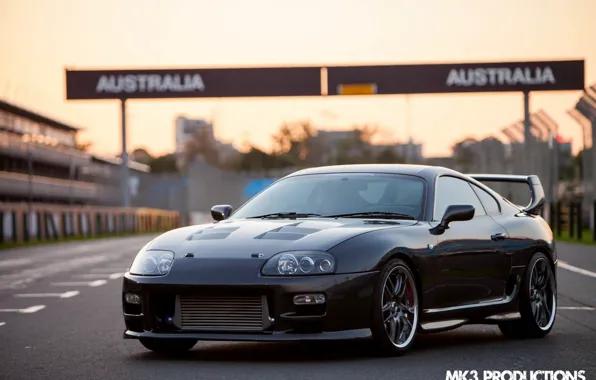 Turbo, supra, black, road, japan, toyota, jdm, tuning