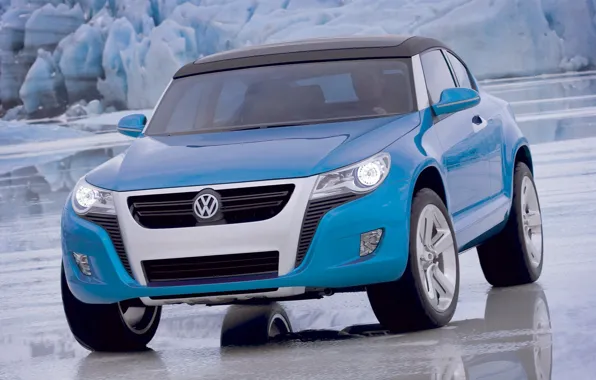 Синий, лёд, Volkswagen, Concept A