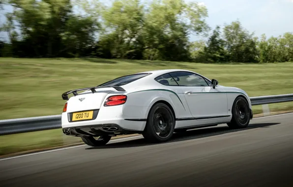 Дорога, белый, полосы, Bentley, Continental, 2014, GT3-R