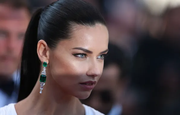 Взгляд, макияж, Адриана Лима, Adriana Lima, серьга, фотосессия, look, Hair