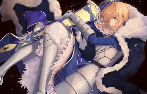 Девушка, Saber, Сейбер, Fate / Stay Night, Artoria Pendragon, Судьба Ночь схватки