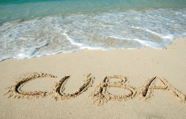 Картинка песок, море, волны, пляж, берег, summer, beach, sea