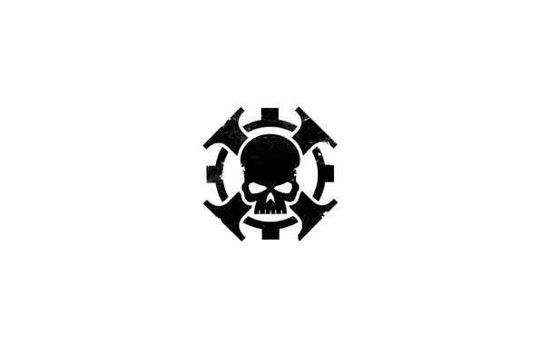 Skull, logo, Warhammer, 40k