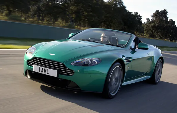 Картинка car, Aston Martin, Roadster, speed, track, Vantage S