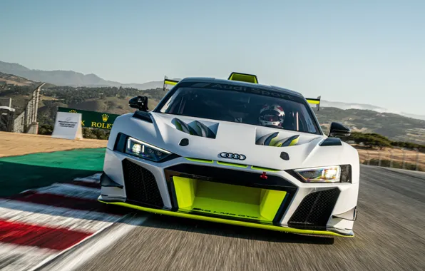 Audi, Скорость, Асфальт, Фары, Трасса, Audi R8, GT2, LMS
