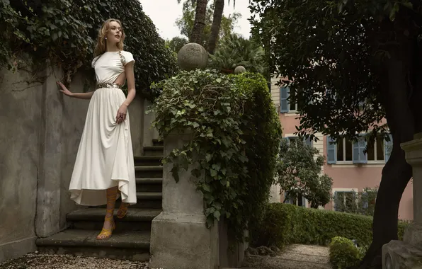 Girl, dress, beautiful, sweet, long-haired, Frida Gustavsson