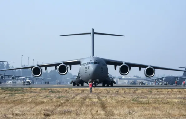 Картинка aircraft, military, air force, Boeing C-17 Globemaster III, 001, cargo and transport aircraft