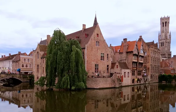 Вечер, Бельгия, Belgium, Брюгге, Brugge