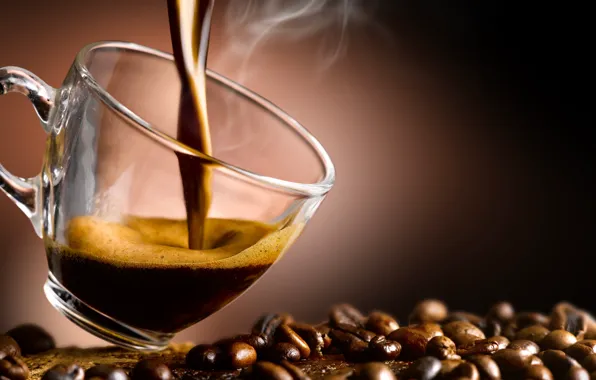 Картинка кофе, чашка, кофейные зерна, аромат, coffee, Cup, coffee beans, aroma
