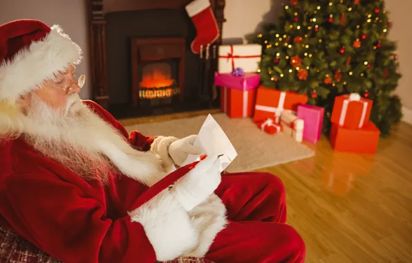 Картинка украшения, елка, Новый Год, Рождество, подарки, Санта Клаус, happy, Дед Мороз