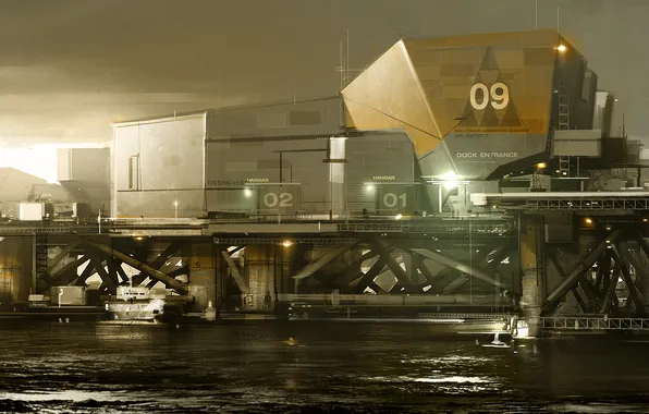 Картинка art, Deus Ex: Human Revolution, Deus Ex, DLC, Belltower, The Missing Link, SeaBase