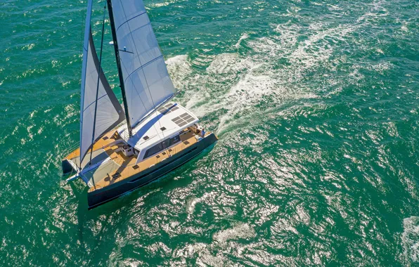 Паруса, аллюминий, катамаран, aluminum, вид с высоты, aluminium, Catamaran, Explocat 52