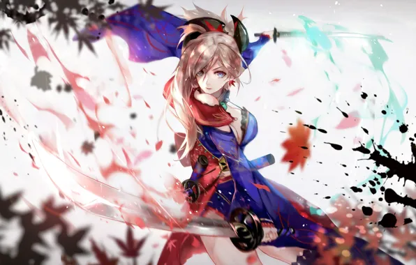 Девушка, меч, арт, fate/grand order