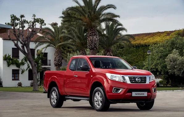 Картинка красный, Nissan, пикап, Navara, 2019, King Cab