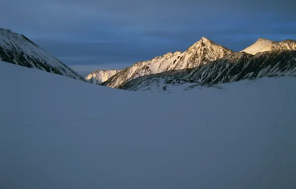 Картинка зима, свет, снег, горы