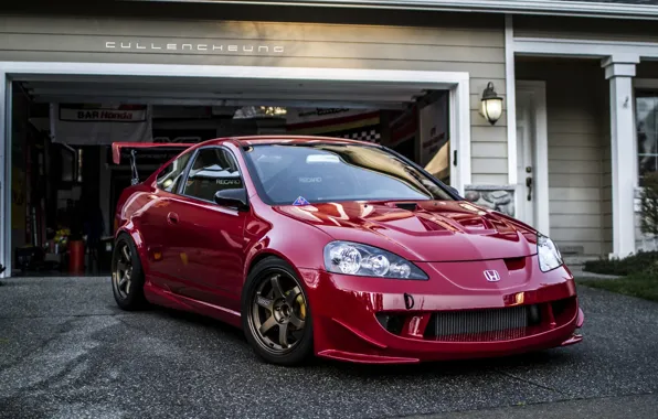 Turbo, red, wheels, honda, japan, jdm, tuning, front