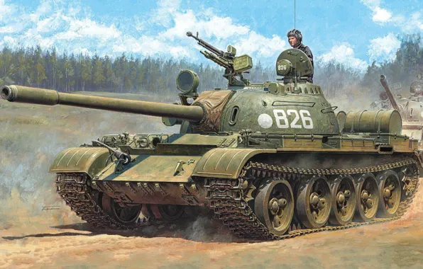 СССР, ОБТ, Т-55, советский основной и средний танк, бронетанковые войска, советская армия, Russian Medium Tank