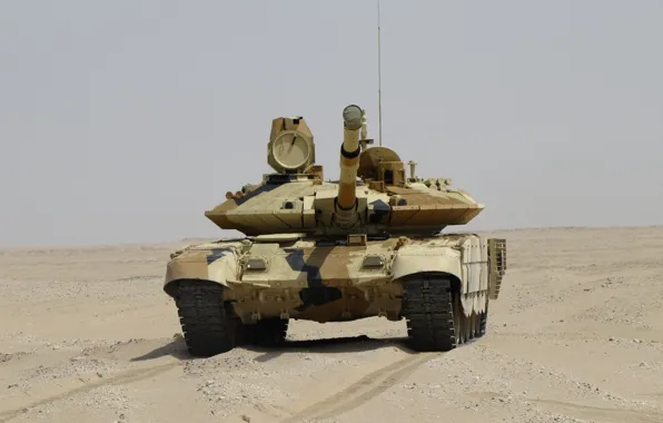 Картинка песок, танк, броня, ОБТ, Прорыв, Т-90 МС, УВЗ, оружие России