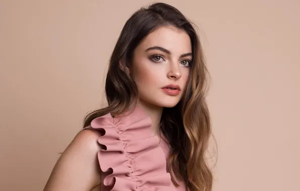 Girl, model, pretty, face, brunette, pose, make up, Tiarnie Coupland