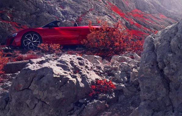Red, Audi R8, Supercar