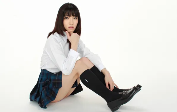 Girl, sexy, boobs, cute, japanese, uniform, Anna Konno