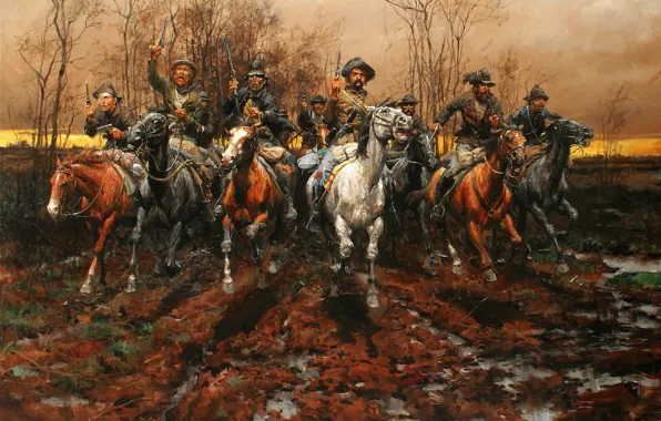 Картинка картина, живопись, painting, Andy Thomas, The Guerrillas