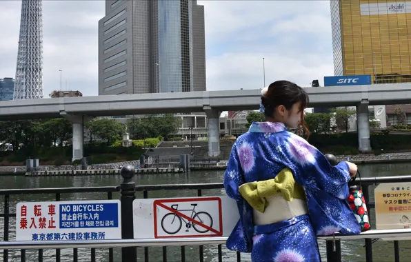 City, Tokyo, bridge, ladies, information, good lack