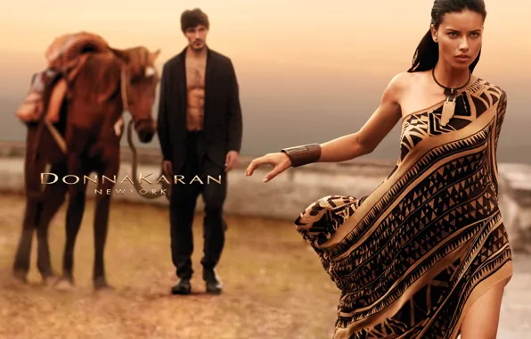 Девушка, модель, Adriana Lima, for Donna Karan