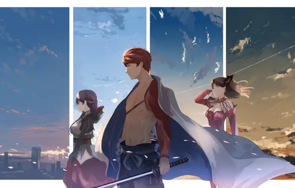 Tohsaka rin, matou sakura, emiya shirou, fate grand order