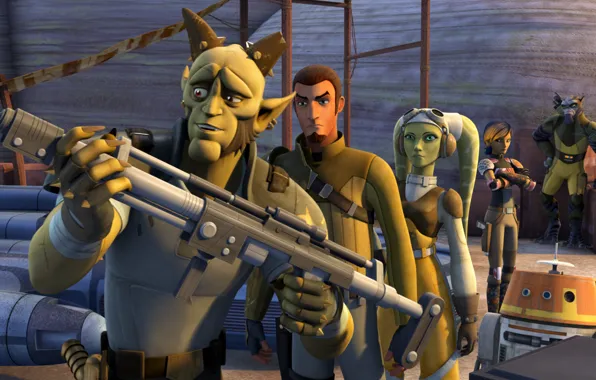 Обои Герои, Гера, Чоппер, Animated Series, Star Wars Rebels.