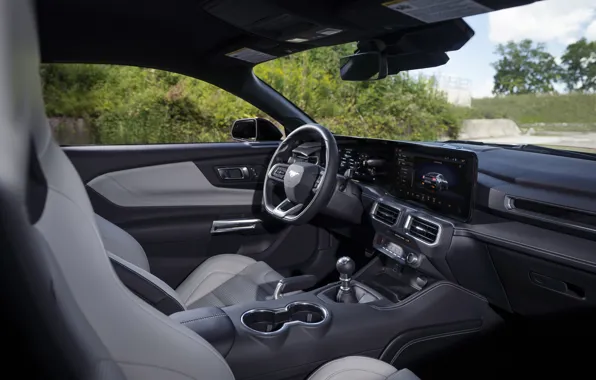 Mustang, Ford, Ford Mustang GT, car interior, 2024
