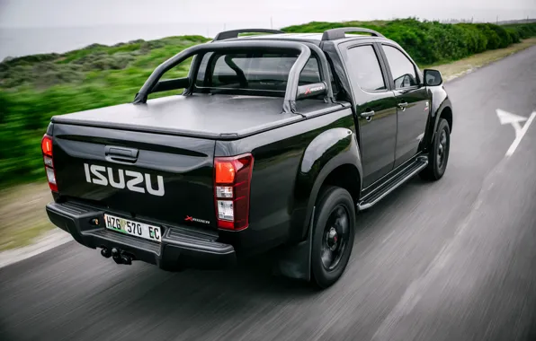 Дорога, чёрный, скорость, пикап, 2018, Isuzu, D-Max, KB 250 X-Rider Black