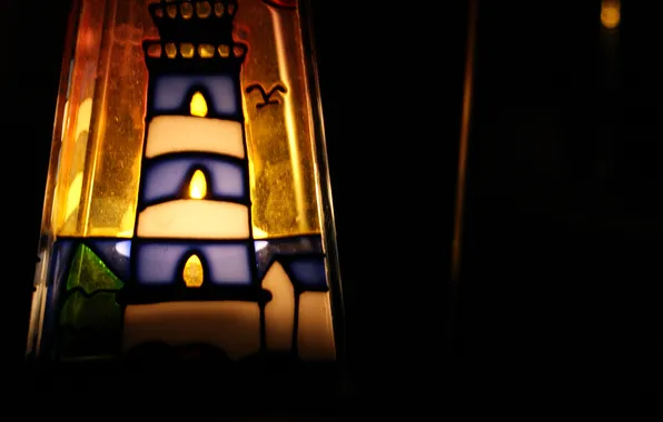 Картинка свет, маяк, свеча, луч, подсвечник