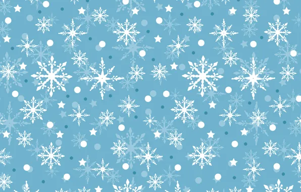 Картинка зима, снег, снежинки, фон, голубой, Christmas, blue, winter