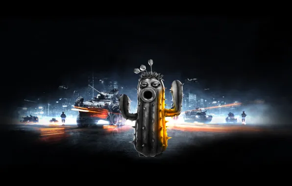 Zombies, Battlefield, plants, pvz
