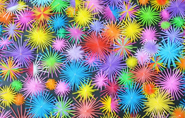 Звезды, снежинки, фон, краски, яркие, цвет, colorful, background