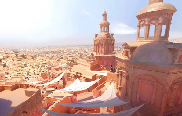 Город, человек, здания, drake rooftops