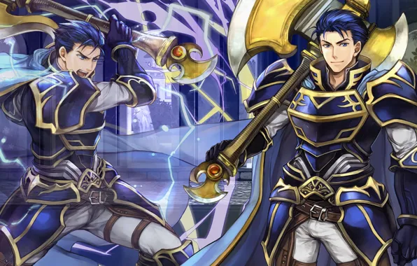 Игра, доспехи, аниме, парень, рыцарь, Fire Emblem