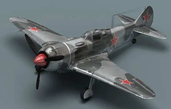 Картинка пропеллер, самолёт, Ла-7, Советский истребитель