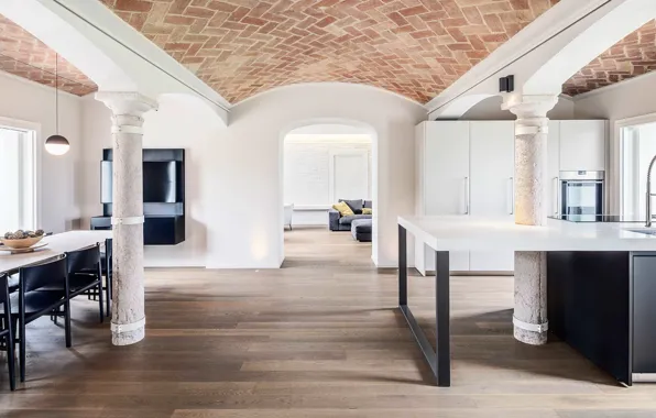 Интерьер, Италия, кухня, гостиная, столовая, Milano, by Ghiroldidesign, House MRT