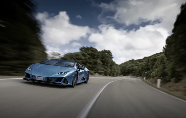 Картинка Lamborghini, supercar, road, Huracan, Lamborghini Huracan EVO Spyder