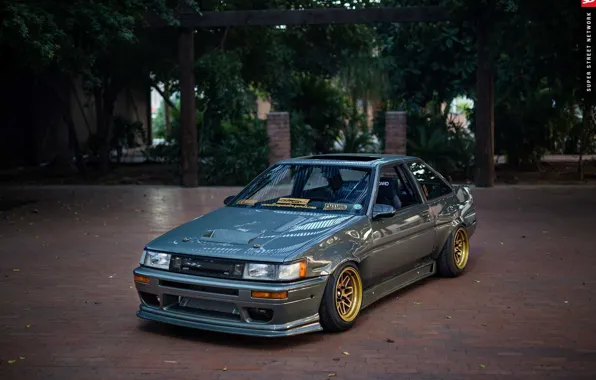 Картинка Toyota, AE86, 1986, Corolla, front end conversion