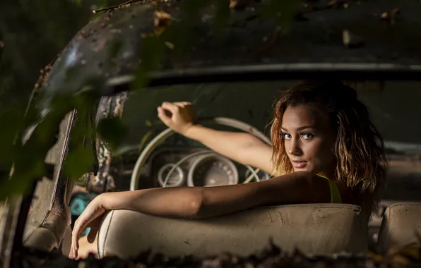 Картинка машина, взгляд, девушка