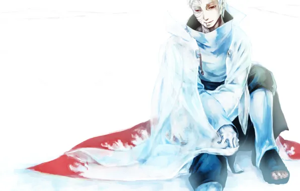 Naruto, art, Uchiha Obito, by はじめ, sharingan. hokage