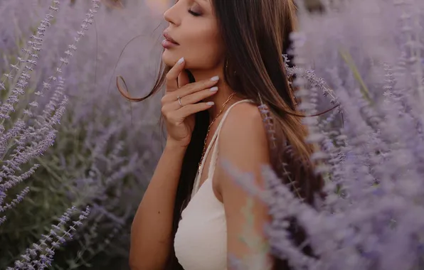 Поле, фотосессия, лаванда, Алина, Ульяна Буканова (Мизинова)