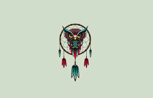 Минимализм, Minimalism, Филин, Ловец Снов, Dream Catcher